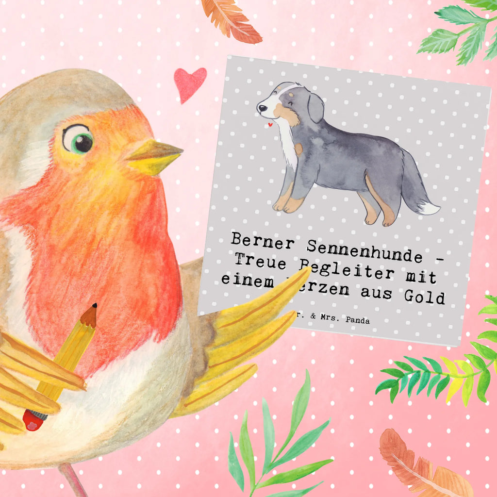 Deluxe Karte Berner Sennenhund Herz Klappkarte, Karte, Hochzeitskarte, Hochwertige Grußkarte, Hochwertige Klappkarte, Grußkarte, Einladungskarte, Glückwunschkarte, Geburtstagskarte, Hund, Hunderasse, Rassehund, Hundebesitzer, Geschenk, Tierfreund, Schenken, Welpe