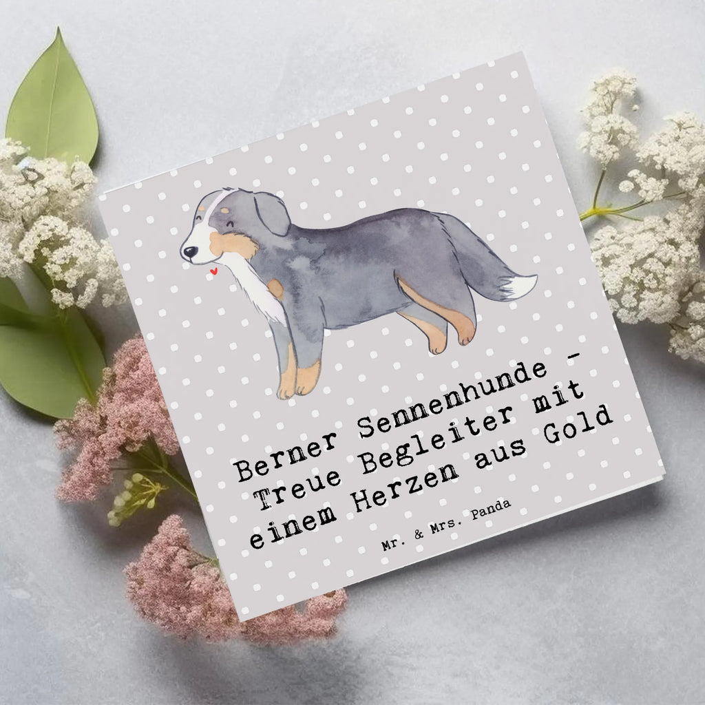 Deluxe Karte Berner Sennenhund Herz Klappkarte, Karte, Hochzeitskarte, Hochwertige Grußkarte, Hochwertige Klappkarte, Grußkarte, Einladungskarte, Glückwunschkarte, Geburtstagskarte, Hund, Hunderasse, Rassehund, Hundebesitzer, Geschenk, Tierfreund, Schenken, Welpe