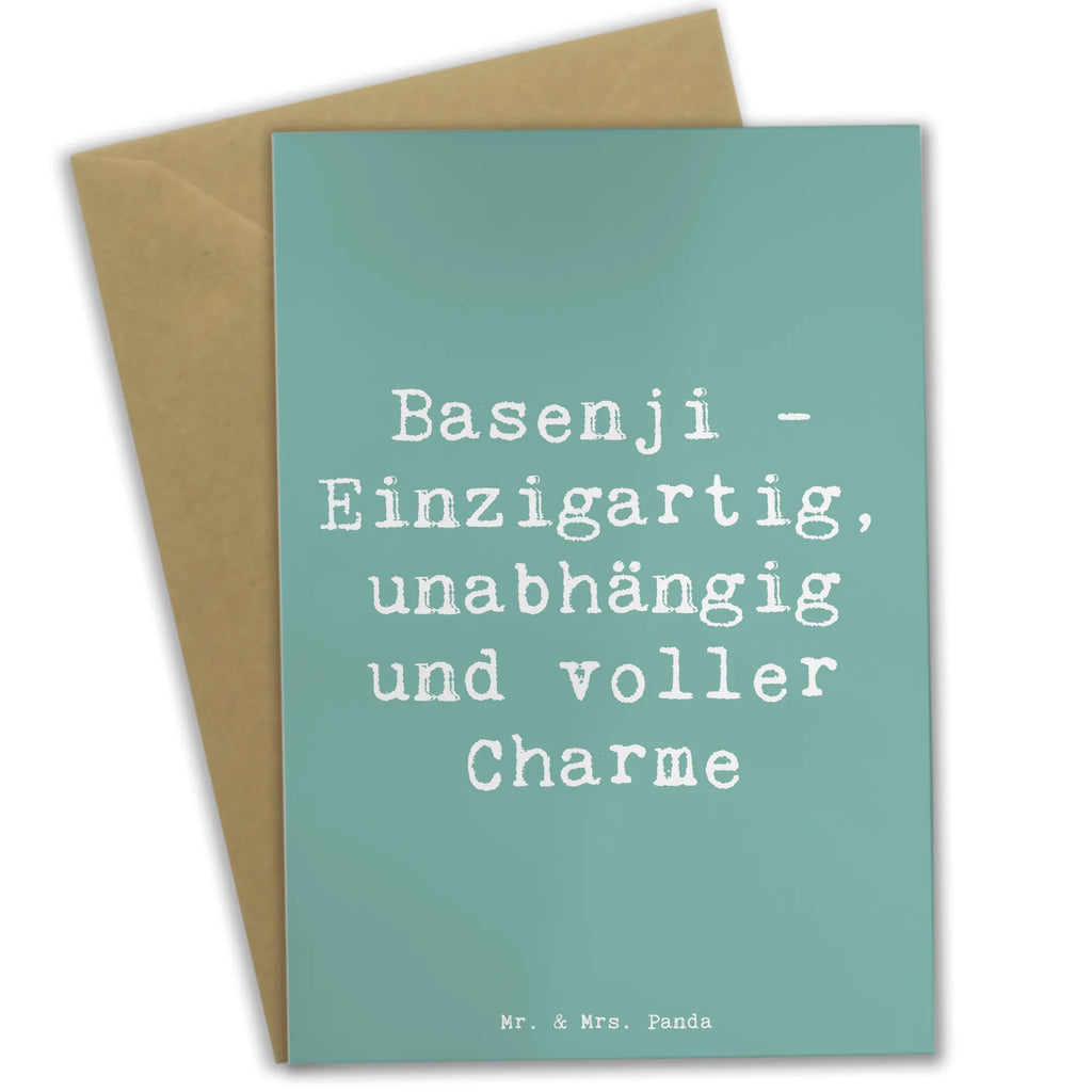 Grußkarte Spruch Basenji Charme Karte, Glückwunschkarte, Einladungskarte, Klappkarte, Hochzeitskarte, Ansichtskarten, Grußkarte, Geburtstagskarte, Hund, Hunderasse, Rassehund, Hundebesitzer, Geschenk, Tierfreund, Schenken, Welpe