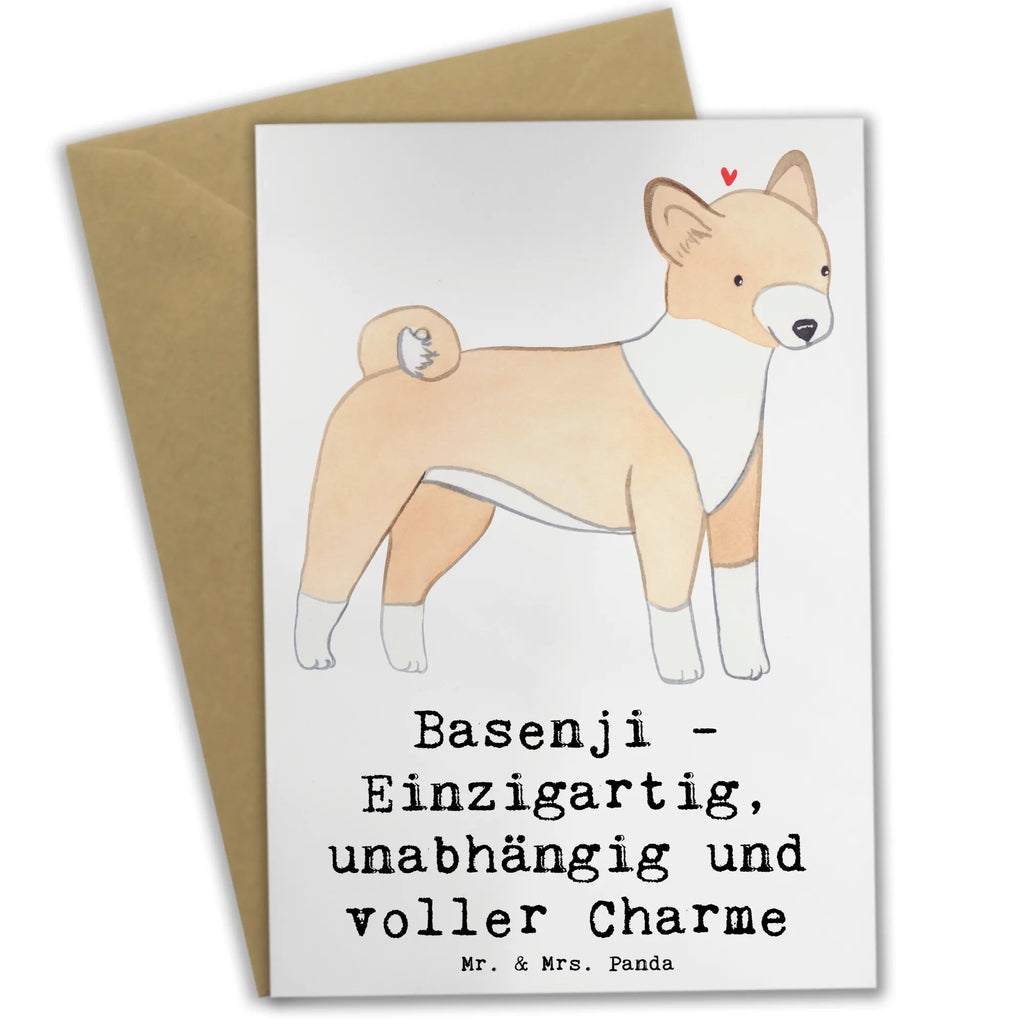 Grußkarte Basenji Charme Glückwunschkarte, Klappkarte, Karte, Geburtstagskarte, Grußkarte, Ansichtskarten, Hochzeitskarte, Einladungskarte, Hund, Hunderasse, Rassehund, Hundebesitzer, Geschenk, Tierfreund, Schenken, Welpe