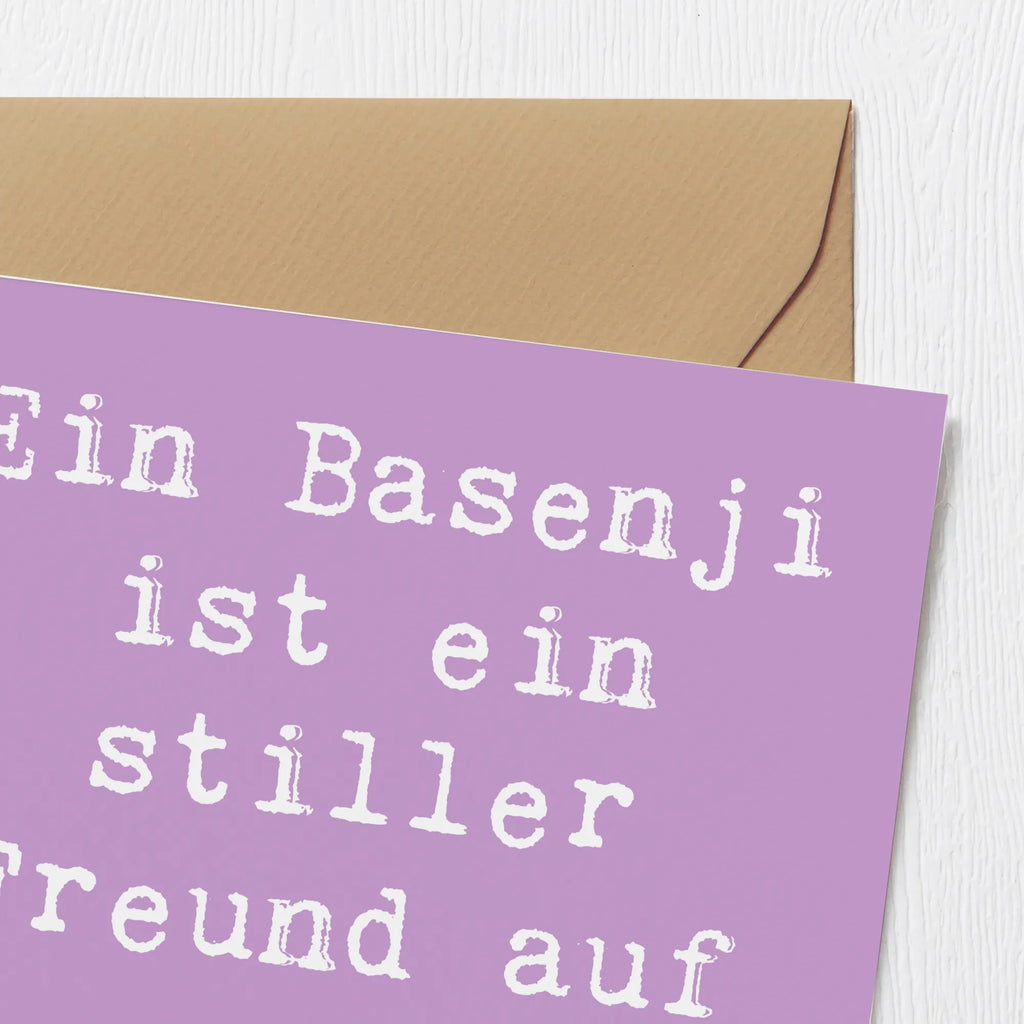 Deluxe Karte Spruch Basenji Freund Hochwertige Grußkarte, Hochwertige Klappkarte, Klappkarte, Karte, Grußkarte, Hochzeitskarte, Einladungskarte, Geburtstagskarte, Glückwunschkarte, Hund, Hunderasse, Rassehund, Hundebesitzer, Geschenk, Tierfreund, Schenken, Welpe