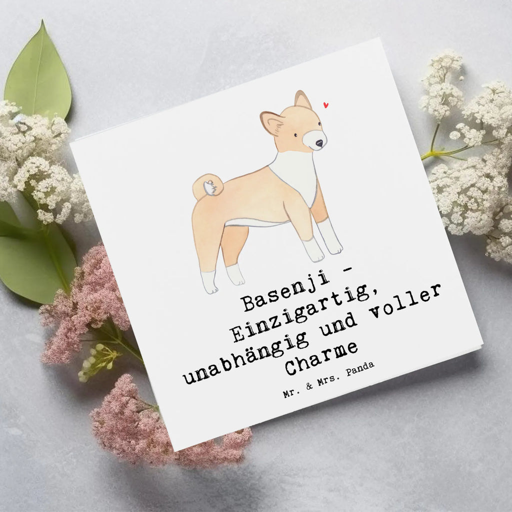 Deluxe Karte Basenji Charme Grußkarte, Karte, Geburtstagskarte, Hochwertige Klappkarte, Einladungskarte, Glückwunschkarte, Klappkarte, Hochwertige Grußkarte, Hochzeitskarte, Hund, Hunderasse, Rassehund, Hundebesitzer, Geschenk, Tierfreund, Schenken, Welpe