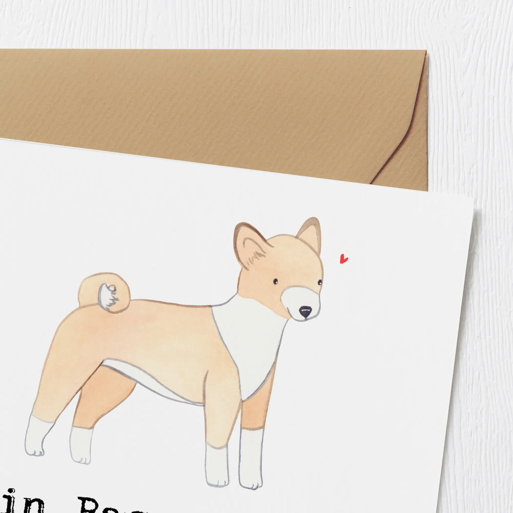 Deluxe Karte Basenji Freund Einladungskarte, Geburtstagskarte, Hochzeitskarte, Hochwertige Klappkarte, Hochwertige Grußkarte, Grußkarte, Glückwunschkarte, Karte, Klappkarte, Hund, Hunderasse, Rassehund, Hundebesitzer, Geschenk, Tierfreund, Schenken, Welpe