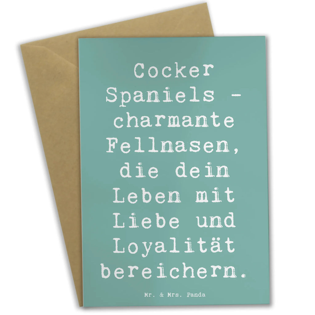 Grußkarte Spruch Cocker Spaniel Liebe Glückwunschkarte, Geburtstagskarte, Hochzeitskarte, Grußkarte, Klappkarte, Ansichtskarten, Einladungskarte, Karte, Hund, Hunderasse, Rassehund, Hundebesitzer, Geschenk, Tierfreund, Schenken, Welpe
