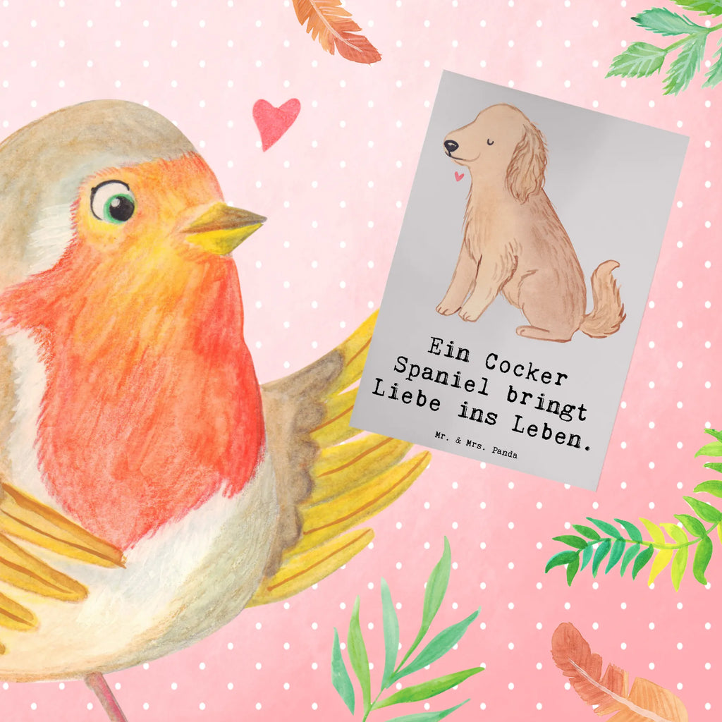 Grußkarte Liebe Cocker Spaniel Glückwunschkarte, Hochzeitskarte, Grußkarte, Klappkarte, Ansichtskarten, Karte, Geburtstagskarte, Einladungskarte, Hund, Hunderasse, Rassehund, Hundebesitzer, Geschenk, Tierfreund, Schenken, Welpe