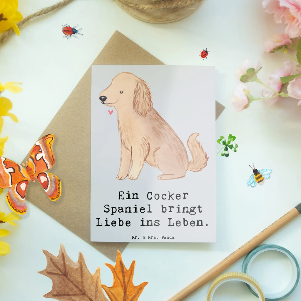 Grußkarte Liebe Cocker Spaniel Glückwunschkarte, Hochzeitskarte, Grußkarte, Klappkarte, Ansichtskarten, Karte, Geburtstagskarte, Einladungskarte, Hund, Hunderasse, Rassehund, Hundebesitzer, Geschenk, Tierfreund, Schenken, Welpe