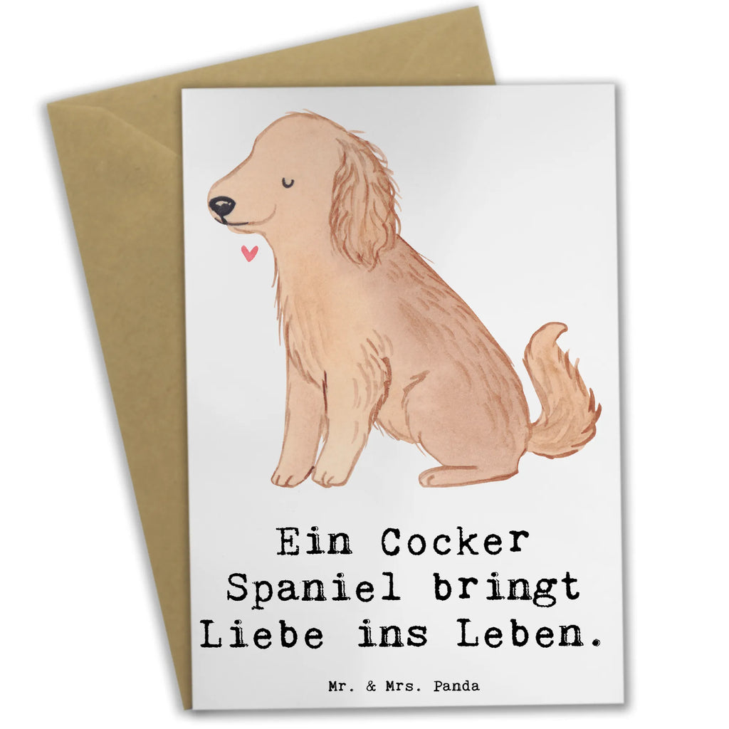 Grußkarte Liebe Cocker Spaniel Glückwunschkarte, Hochzeitskarte, Grußkarte, Klappkarte, Ansichtskarten, Karte, Geburtstagskarte, Einladungskarte, Hund, Hunderasse, Rassehund, Hundebesitzer, Geschenk, Tierfreund, Schenken, Welpe