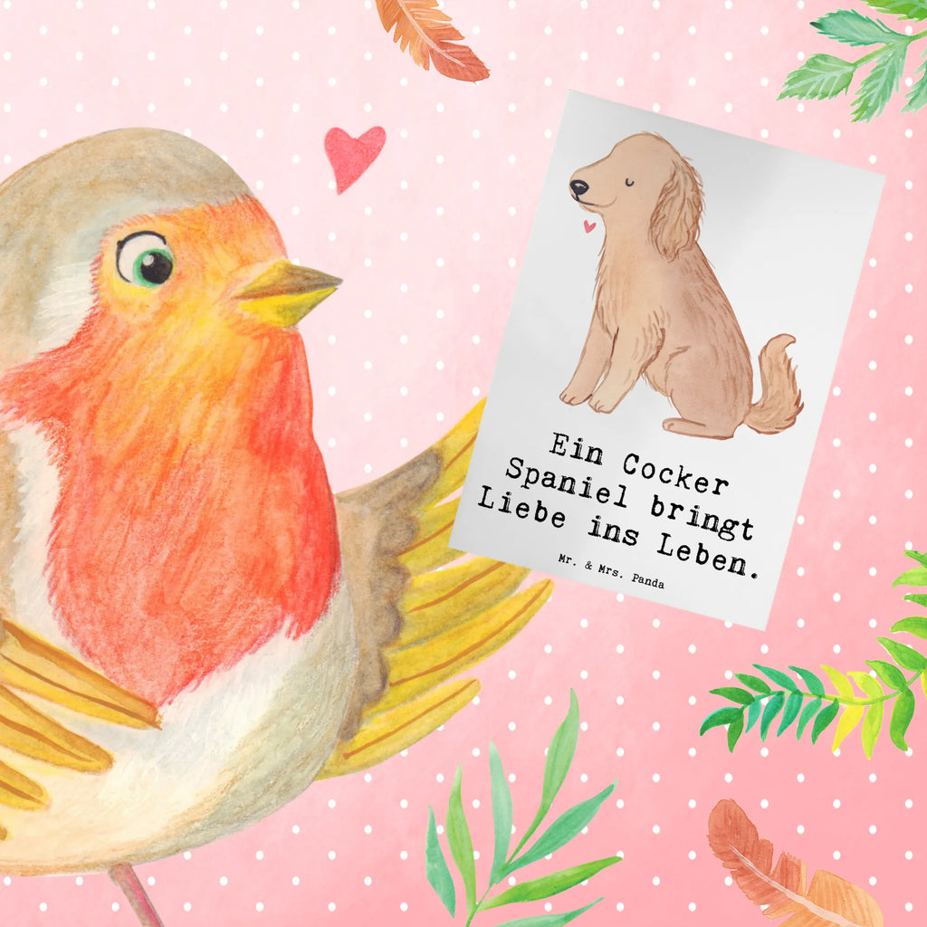 Grußkarte Liebe Cocker Spaniel Glückwunschkarte, Hochzeitskarte, Grußkarte, Klappkarte, Ansichtskarten, Karte, Geburtstagskarte, Einladungskarte, Hund, Hunderasse, Rassehund, Hundebesitzer, Geschenk, Tierfreund, Schenken, Welpe