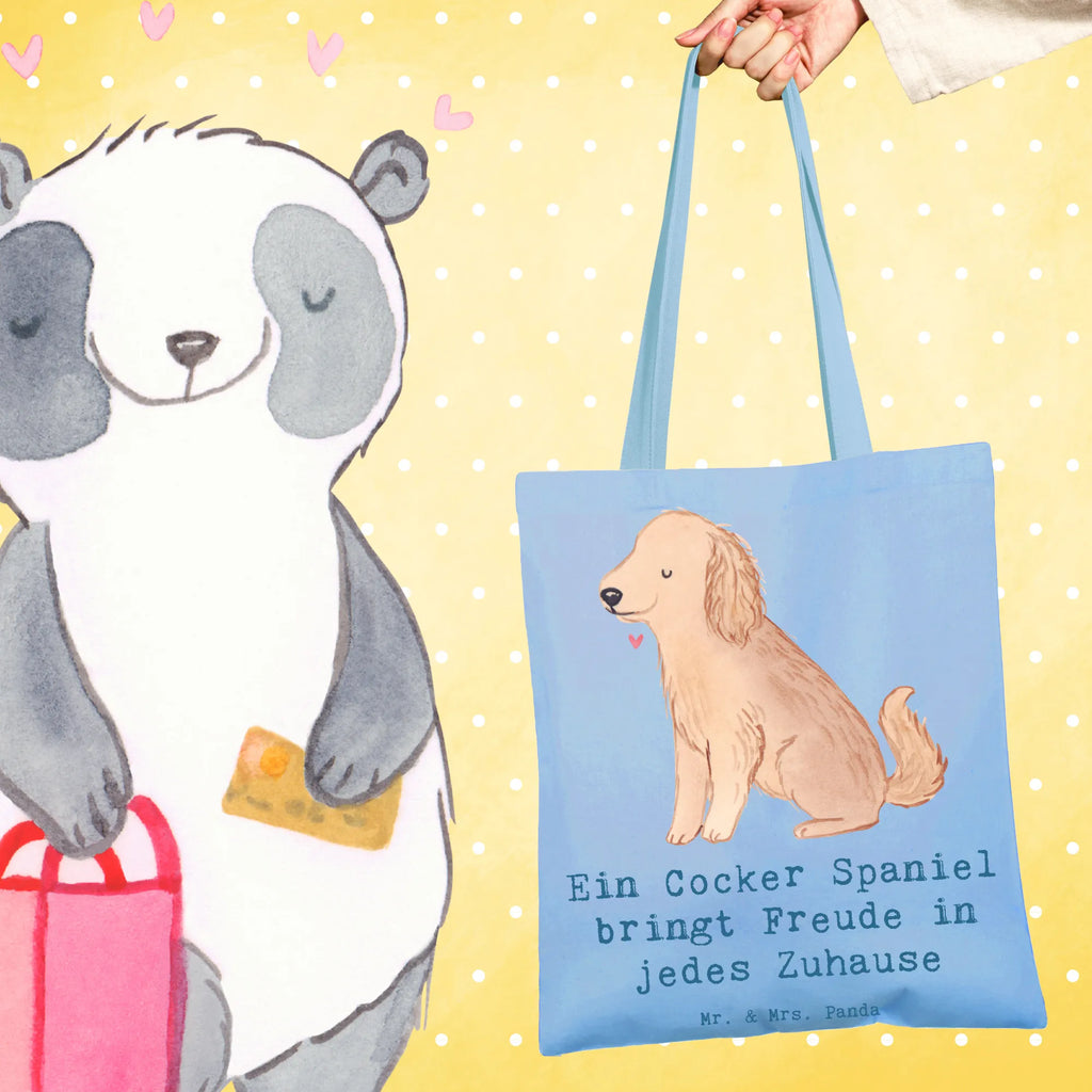 Tote bag Ein Cocker Spaniel bringt Freude in jedes Zuhause Tragetasche, Shopper, Beuteltasche, Laptoptasche, Einkaufstasche, Badetasche, Schultertasche, Umhängetasche, Tasche, Stoffbeutel, Stofftasche, Strandtasche, Jutetasche, Einkaufstüte, Jutebeutel, Beutel, Hund, Hunderasse, Rassehund, Hundebesitzer, Geschenk, Tierfreund, Schenken, Welpe