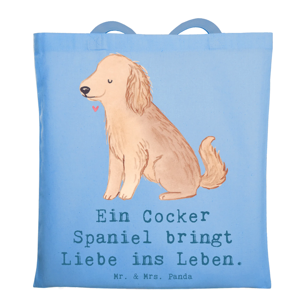 Tragetasche Liebe Cocker Spaniel Stoffbeutel, Tragetasche, Tasche, Jutebeutel, Badetasche, Beutel, Einkaufstüte, Strandtasche, Beuteltasche, Stofftasche, Laptoptasche, Einkaufstasche, Shopper, Jutetasche, Umhängetasche, Schultertasche, Hund, Hunderasse, Rassehund, Hundebesitzer, Geschenk, Tierfreund, Schenken, Welpe