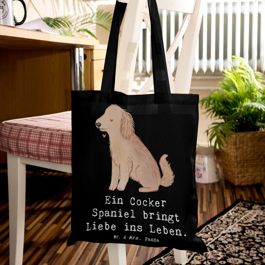 Tragetasche Liebe Cocker Spaniel Stoffbeutel, Tragetasche, Tasche, Jutebeutel, Badetasche, Beutel, Einkaufstüte, Strandtasche, Beuteltasche, Stofftasche, Laptoptasche, Einkaufstasche, Shopper, Jutetasche, Umhängetasche, Schultertasche, Hund, Hunderasse, Rassehund, Hundebesitzer, Geschenk, Tierfreund, Schenken, Welpe