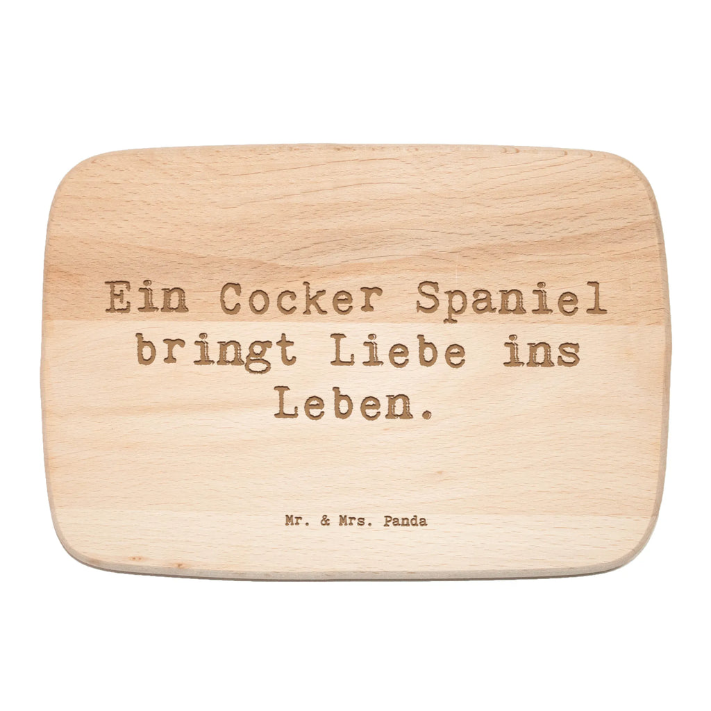 Śniadaniowa deska Przysłowie Ein Cocker Spaniel bringt Liebe ins Leben. Pies, rasa psa, pies rasowy, właściciel psa, prezent, miłośnik zwierząt, dawanie, szczeniak