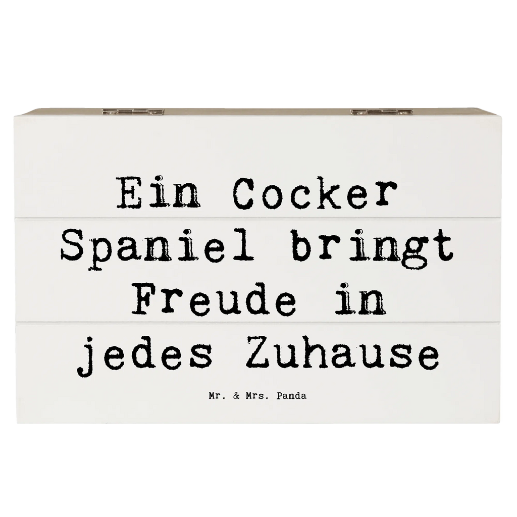 Wooden chest Saying Ein Cocker Spaniel bringt Freude in jedes Zuhause Erinnerungskiste, Schatzkiste, Aufbewahrungsbox, Geschenkdose, Truhe, Dekokiste, Schatulle, XXL, Kiste, Geschenkbox, Erinnerungsbox, Holzkiste, Hund, Hunderasse, Rassehund, Hundebesitzer, Geschenk, Tierfreund, Schenken, Welpe