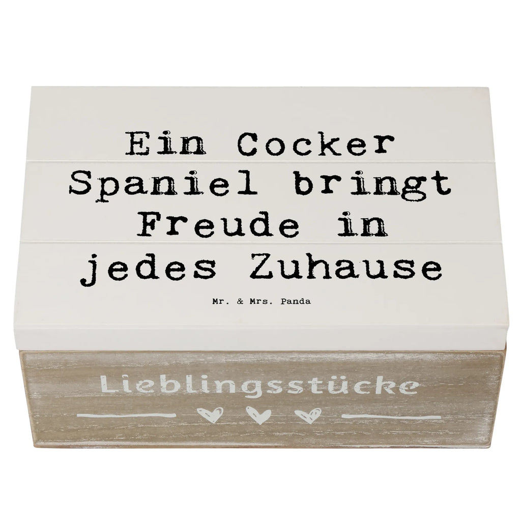 Wooden chest Saying Ein Cocker Spaniel bringt Freude in jedes Zuhause Erinnerungskiste, Schatzkiste, Aufbewahrungsbox, Geschenkdose, Truhe, Dekokiste, Schatulle, XXL, Kiste, Geschenkbox, Erinnerungsbox, Holzkiste, Hund, Hunderasse, Rassehund, Hundebesitzer, Geschenk, Tierfreund, Schenken, Welpe