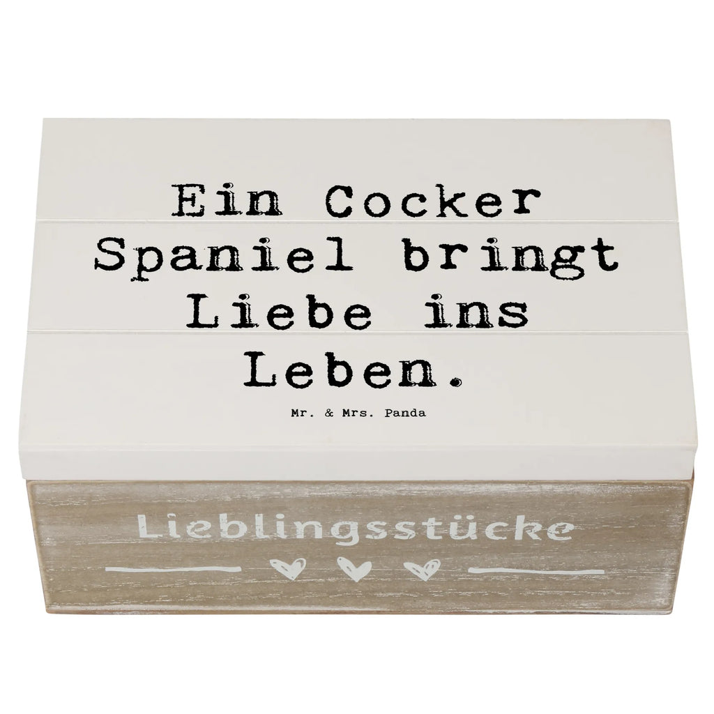 Holzkiste Spruch Liebe Cocker Spaniel Schatzkiste, XXL, Geschenkdose, Erinnerungskiste, Holzkiste, Schatulle, Dekokiste, Kiste, Geschenkbox, Truhe, Aufbewahrungsbox, Erinnerungsbox, Hund, Hunderasse, Rassehund, Hundebesitzer, Geschenk, Tierfreund, Schenken, Welpe