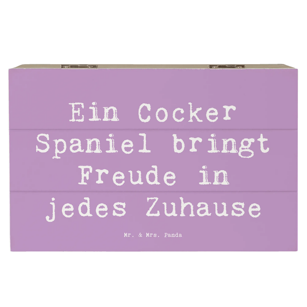 Wooden chest Saying Ein Cocker Spaniel bringt Freude in jedes Zuhause Erinnerungskiste, Schatzkiste, Aufbewahrungsbox, Geschenkdose, Truhe, Dekokiste, Schatulle, XXL, Kiste, Geschenkbox, Erinnerungsbox, Holzkiste, Hund, Hunderasse, Rassehund, Hundebesitzer, Geschenk, Tierfreund, Schenken, Welpe