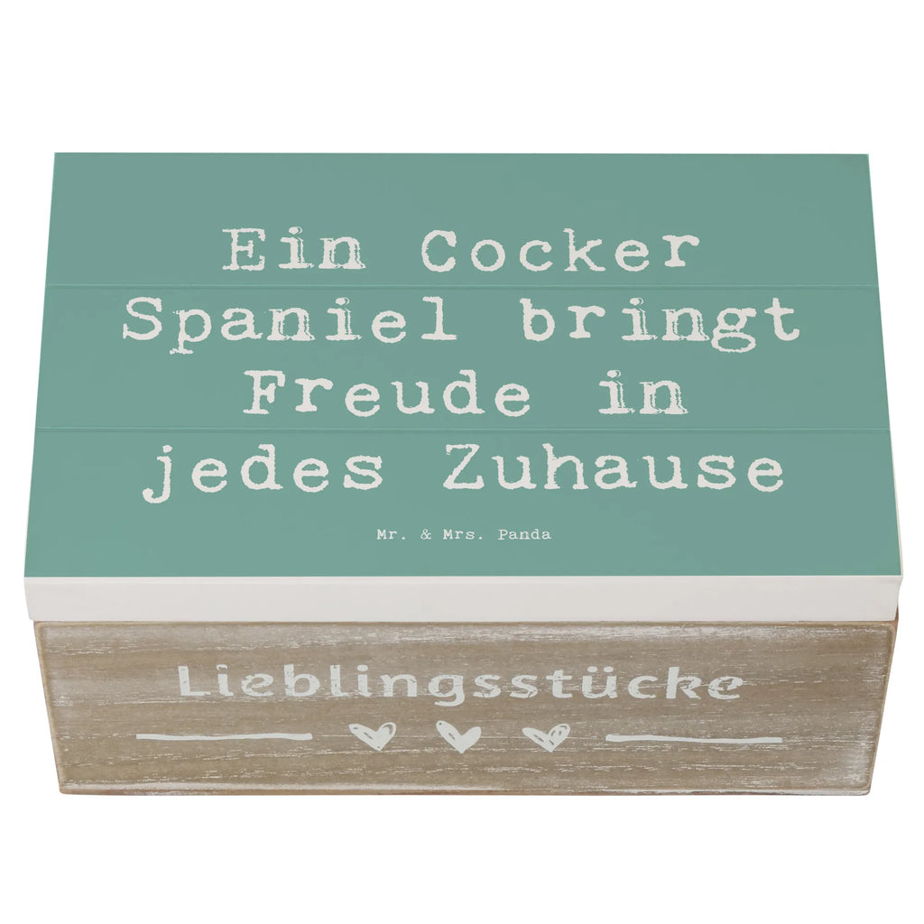 Wooden chest Saying Ein Cocker Spaniel bringt Freude in jedes Zuhause Erinnerungskiste, Schatzkiste, Aufbewahrungsbox, Geschenkdose, Truhe, Dekokiste, Schatulle, XXL, Kiste, Geschenkbox, Erinnerungsbox, Holzkiste, Hund, Hunderasse, Rassehund, Hundebesitzer, Geschenk, Tierfreund, Schenken, Welpe
