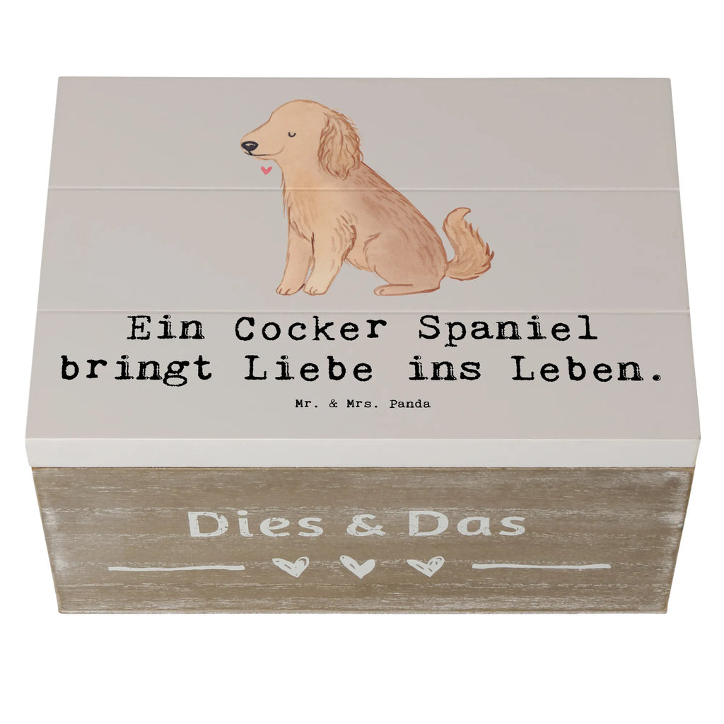Holzkiste Liebe Cocker Spaniel Erinnerungsbox, XXL, Geschenkbox, Dekokiste, Holzkiste, Schatzkiste, Truhe, Erinnerungskiste, Schatulle, Geschenkdose, Aufbewahrungsbox, Kiste, Hund, Hunderasse, Rassehund, Hundebesitzer, Geschenk, Tierfreund, Schenken, Welpe