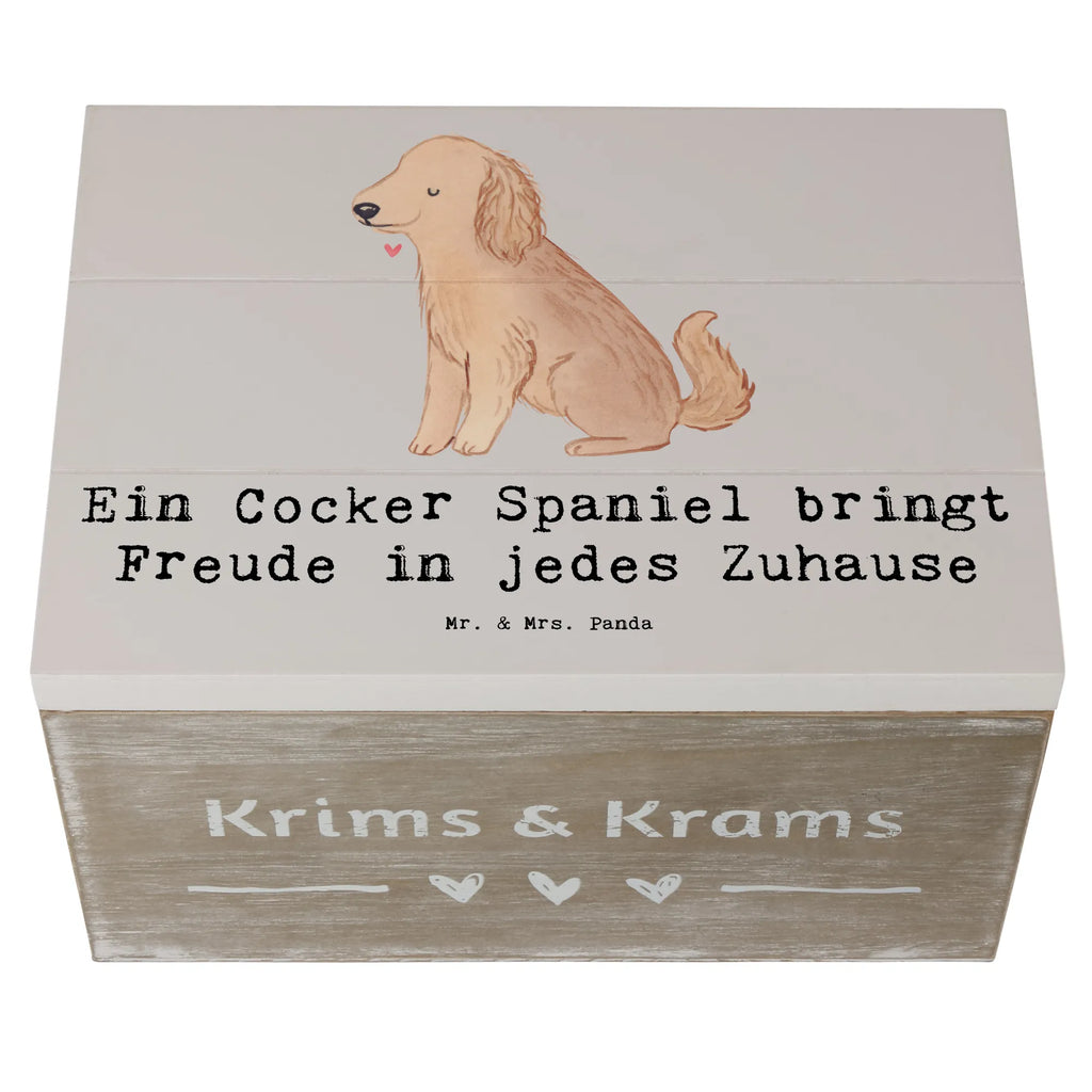 Holzkiste Cocker Spaniel Freude Aufbewahrungsbox, Erinnerungskiste, Schatzkiste, Schatulle, Erinnerungsbox, Holzkiste, XXL, Dekokiste, Truhe, Kiste, Geschenkdose, Geschenkbox, Hund, Hunderasse, Rassehund, Hundebesitzer, Geschenk, Tierfreund, Schenken, Welpe