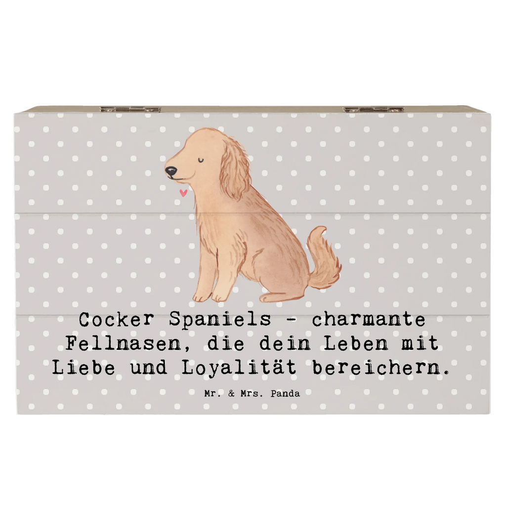 Holzkiste Cocker Spaniel Liebe Schatzkiste, Dekokiste, Geschenkbox, Aufbewahrungsbox, XXL, Truhe, Erinnerungsbox, Holzkiste, Kiste, Geschenkdose, Erinnerungskiste, Schatulle, Hund, Hunderasse, Rassehund, Hundebesitzer, Geschenk, Tierfreund, Schenken, Welpe