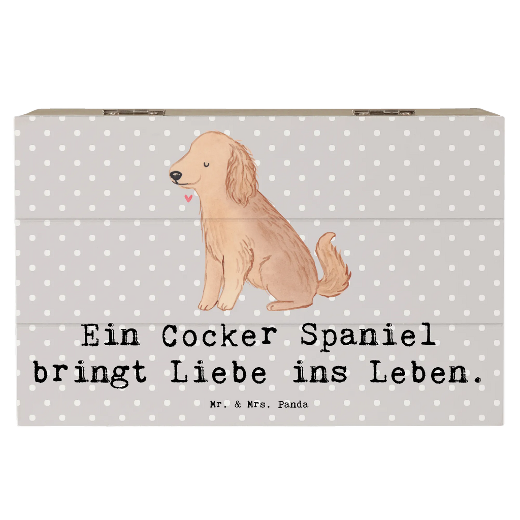 Holzkiste Liebe Cocker Spaniel Erinnerungsbox, XXL, Geschenkbox, Dekokiste, Holzkiste, Schatzkiste, Truhe, Erinnerungskiste, Schatulle, Geschenkdose, Aufbewahrungsbox, Kiste, Hund, Hunderasse, Rassehund, Hundebesitzer, Geschenk, Tierfreund, Schenken, Welpe