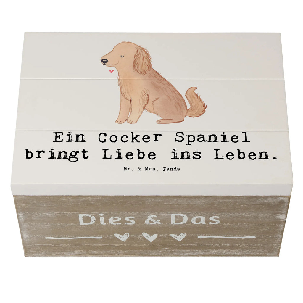 Holzkiste Liebe Cocker Spaniel Erinnerungsbox, XXL, Geschenkbox, Dekokiste, Holzkiste, Schatzkiste, Truhe, Erinnerungskiste, Schatulle, Geschenkdose, Aufbewahrungsbox, Kiste, Hund, Hunderasse, Rassehund, Hundebesitzer, Geschenk, Tierfreund, Schenken, Welpe