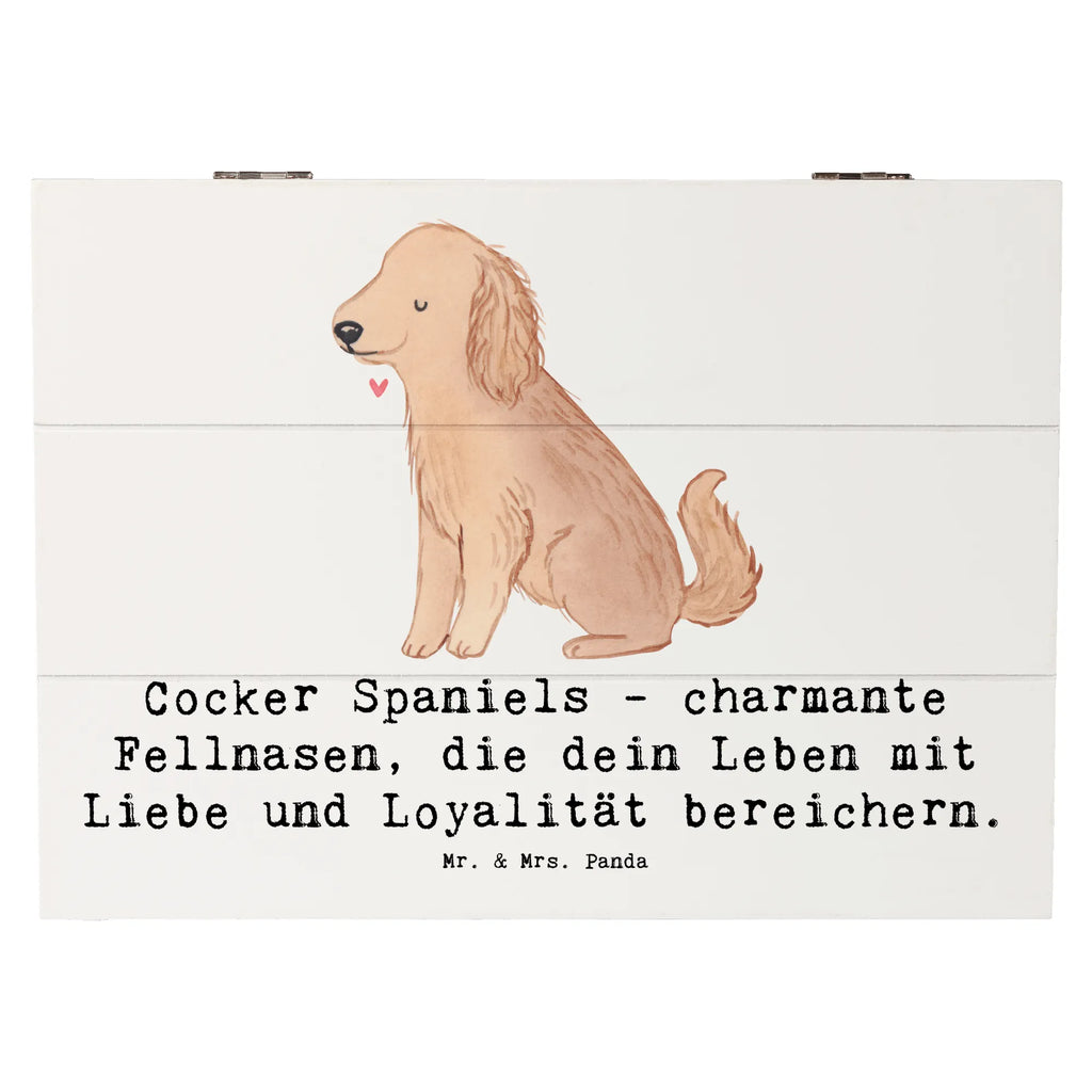 Holzkiste Cocker Spaniel Liebe Schatzkiste, Dekokiste, Geschenkbox, Aufbewahrungsbox, XXL, Truhe, Erinnerungsbox, Holzkiste, Kiste, Geschenkdose, Erinnerungskiste, Schatulle, Hund, Hunderasse, Rassehund, Hundebesitzer, Geschenk, Tierfreund, Schenken, Welpe