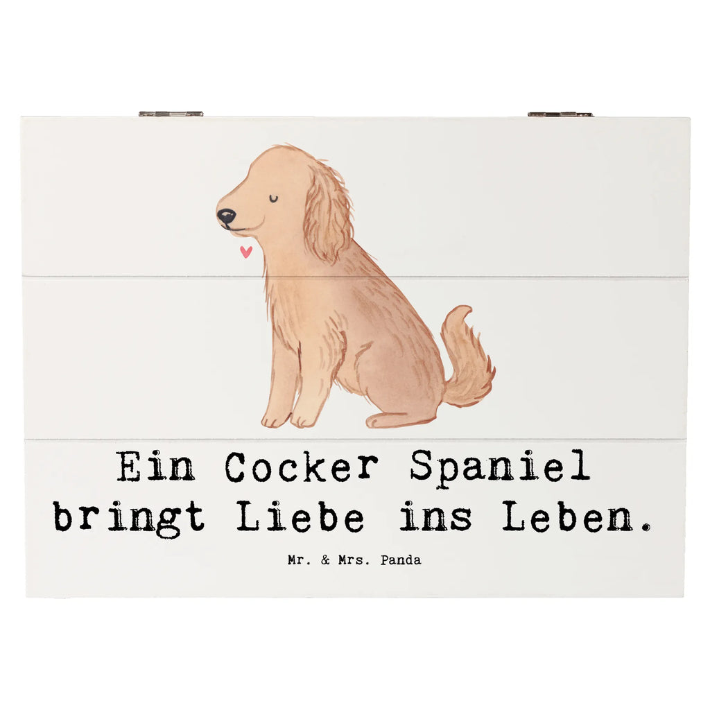 Holzkiste Liebe Cocker Spaniel Erinnerungsbox, XXL, Geschenkbox, Dekokiste, Holzkiste, Schatzkiste, Truhe, Erinnerungskiste, Schatulle, Geschenkdose, Aufbewahrungsbox, Kiste, Hund, Hunderasse, Rassehund, Hundebesitzer, Geschenk, Tierfreund, Schenken, Welpe