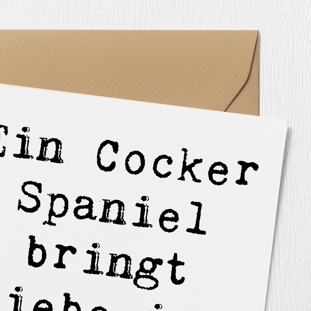 Deluxe Karte Spruch Liebe Cocker Spaniel Grußkarte, Geburtstagskarte, Hochwertige Grußkarte, Karte, Einladungskarte, Hochzeitskarte, Glückwunschkarte, Klappkarte, Hochwertige Klappkarte, Hund, Hunderasse, Rassehund, Hundebesitzer, Geschenk, Tierfreund, Schenken, Welpe