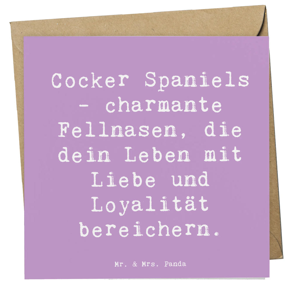 Deluxe Karte Spruch Cocker Spaniel Liebe Grußkarte, Hochzeitskarte, Glückwunschkarte, Klappkarte, Einladungskarte, Geburtstagskarte, Karte, Hochwertige Klappkarte, Hochwertige Grußkarte, Hund, Hunderasse, Rassehund, Hundebesitzer, Geschenk, Tierfreund, Schenken, Welpe
