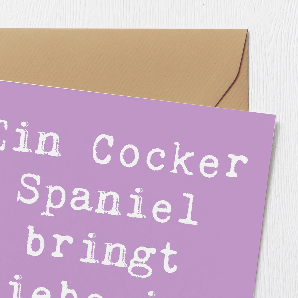 Deluxe Karte Spruch Liebe Cocker Spaniel Grußkarte, Geburtstagskarte, Hochwertige Grußkarte, Karte, Einladungskarte, Hochzeitskarte, Glückwunschkarte, Klappkarte, Hochwertige Klappkarte, Hund, Hunderasse, Rassehund, Hundebesitzer, Geschenk, Tierfreund, Schenken, Welpe