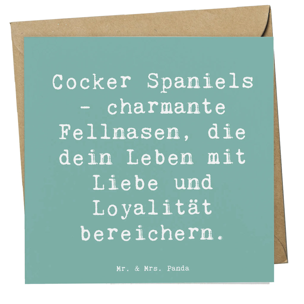 Deluxe Karte Spruch Cocker Spaniel Liebe Grußkarte, Hochzeitskarte, Glückwunschkarte, Klappkarte, Einladungskarte, Geburtstagskarte, Karte, Hochwertige Klappkarte, Hochwertige Grußkarte, Hund, Hunderasse, Rassehund, Hundebesitzer, Geschenk, Tierfreund, Schenken, Welpe