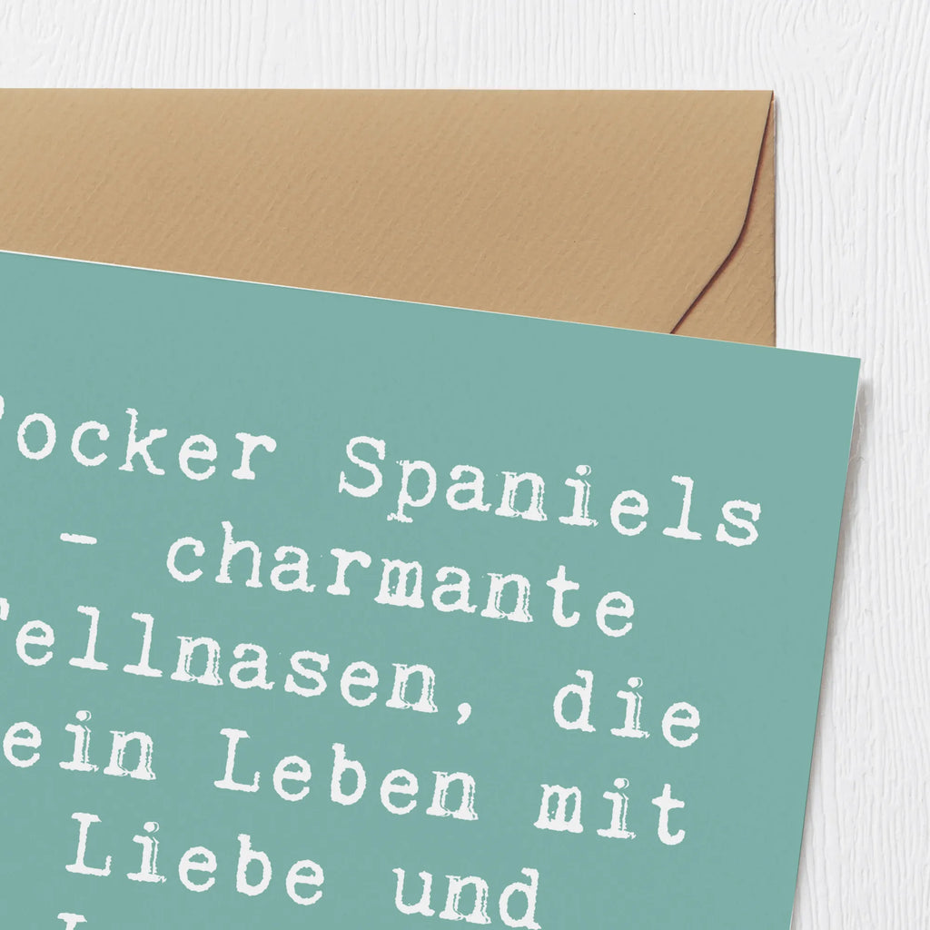 Deluxe Karte Spruch Cocker Spaniel Liebe Grußkarte, Hochzeitskarte, Glückwunschkarte, Klappkarte, Einladungskarte, Geburtstagskarte, Karte, Hochwertige Klappkarte, Hochwertige Grußkarte, Hund, Hunderasse, Rassehund, Hundebesitzer, Geschenk, Tierfreund, Schenken, Welpe