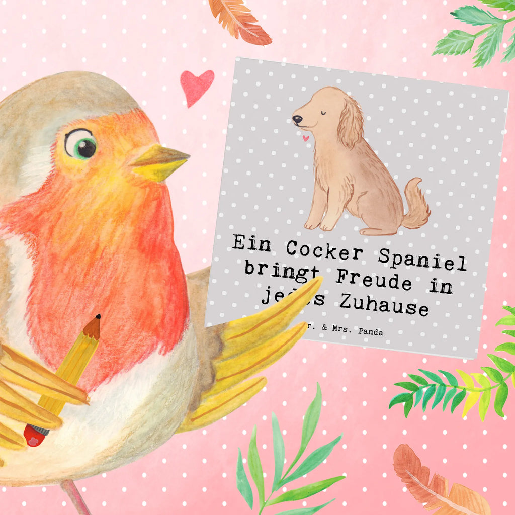 Deluxe Karte Cocker Spaniel Freude Klappkarte, Einladungskarte, Glückwunschkarte, Grußkarte, Hochwertige Grußkarte, Karte, Hochwertige Klappkarte, Geburtstagskarte, Hochzeitskarte, Hund, Hunderasse, Rassehund, Hundebesitzer, Geschenk, Tierfreund, Schenken, Welpe