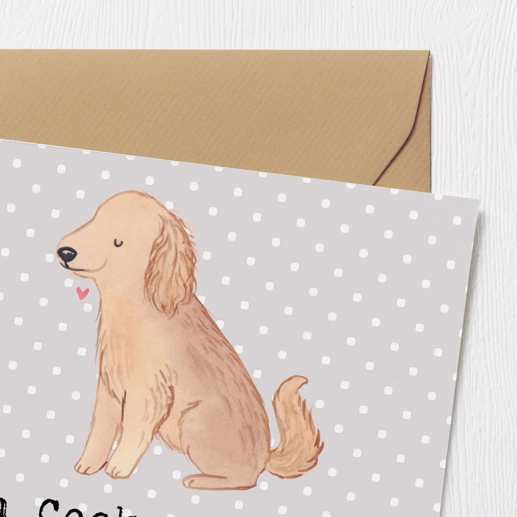 Deluxe Card Ein Cocker Spaniel bringt Liebe ins Leben. Karte, Grußkarte, Hochzeitskarte, Einladungskarte, Glückwunschkarte, Klappkarte, Hochwertige Grußkarte, Geburtstagskarte, Hochwertige Klappkarte, Hund, Hunderasse, Rassehund, Hundebesitzer, Geschenk, Tierfreund, Schenken, Welpe