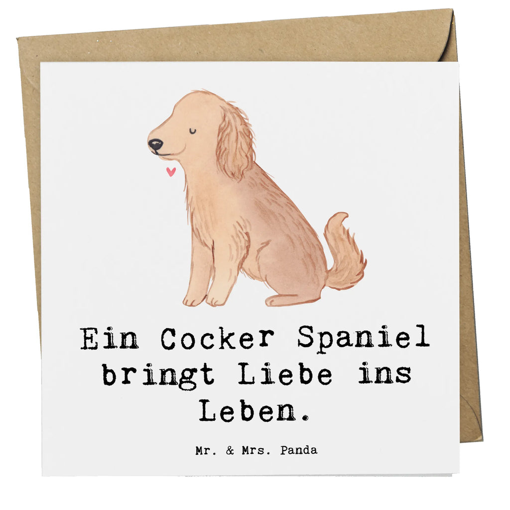 Deluxe Card Ein Cocker Spaniel bringt Liebe ins Leben. Karte, Grußkarte, Hochzeitskarte, Einladungskarte, Glückwunschkarte, Klappkarte, Hochwertige Grußkarte, Geburtstagskarte, Hochwertige Klappkarte, Hund, Hunderasse, Rassehund, Hundebesitzer, Geschenk, Tierfreund, Schenken, Welpe