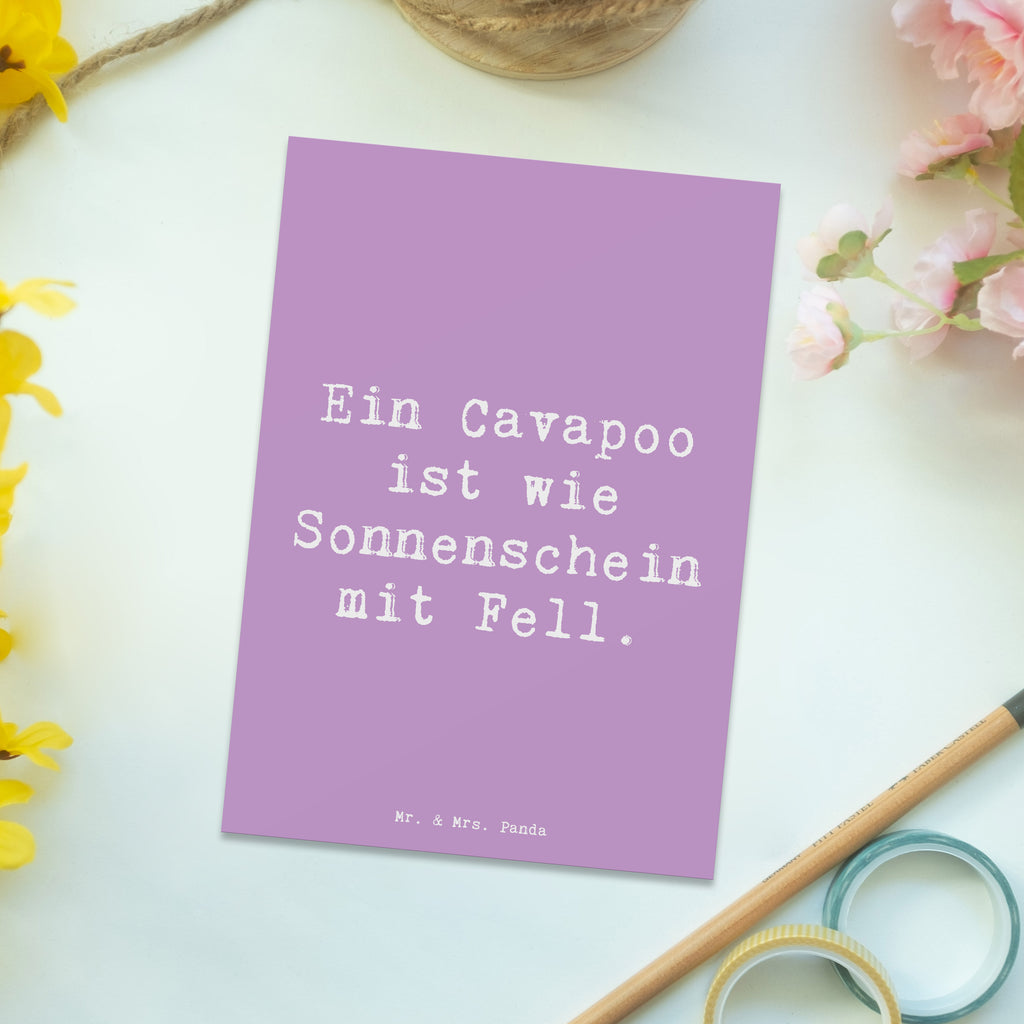 Postcard Saying Ein Cavapoo ist wie Sonnenschein mit Fell. Grußkarte, Karte, Einladungskarten Geburtstag, Geburtstagskarte, Ansichtskarten, Einladung Geburtstag, Geschenkkarte, Dankeskarte, Einladungskarte, Einladung, Postkarte, Ansichtskarte, Hund, Hunderasse, Rassehund, Hundebesitzer, Geschenk, Tierfreund, Schenken, Welpe