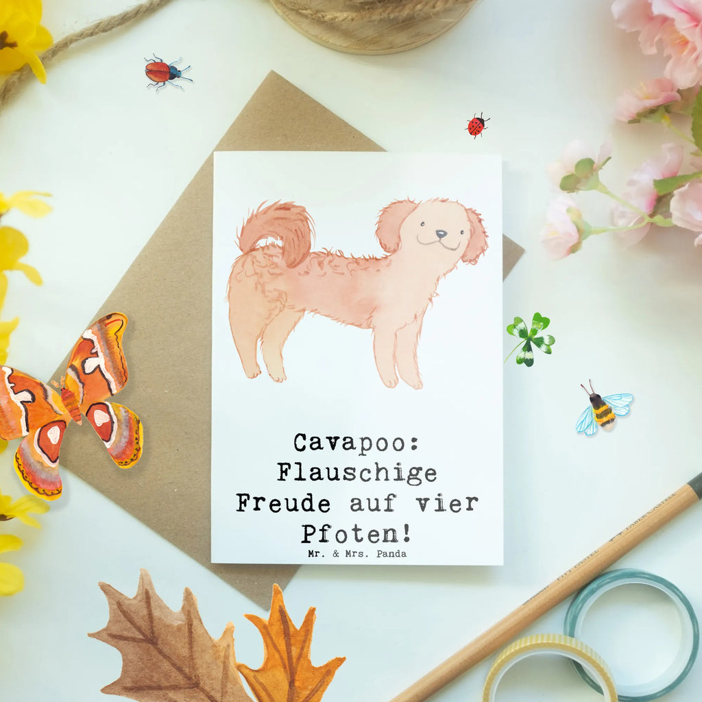 Greetings card Cavapoo: Flauschige Freude auf vier Pfoten! Klappkarte, Geburtstagskarte, Glückwunschkarte, Hochzeitskarte, Grußkarte, Einladungskarte, Karte, Ansichtskarten, Hund, Hunderasse, Rassehund, Hundebesitzer, Geschenk, Tierfreund, Schenken, Welpe
