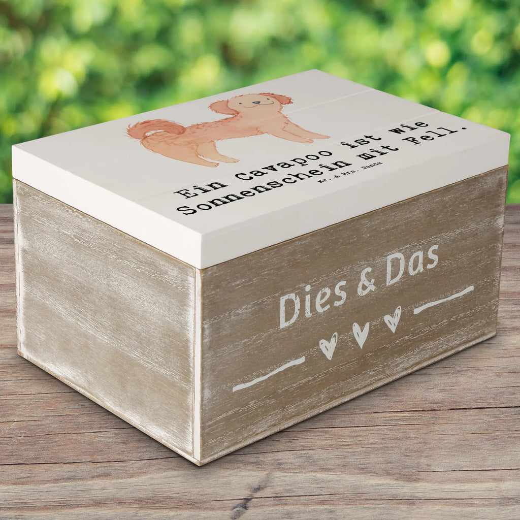 Wooden chest Ein Cavapoo ist wie Sonnenschein mit Fell. XXL, Schatulle, Geschenkdose, Kiste, Schatzkiste, Truhe, Holzkiste, Erinnerungsbox, Erinnerungskiste, Aufbewahrungsbox, Dekokiste, Geschenkbox, Hund, Hunderasse, Rassehund, Hundebesitzer, Geschenk, Tierfreund, Schenken, Welpe