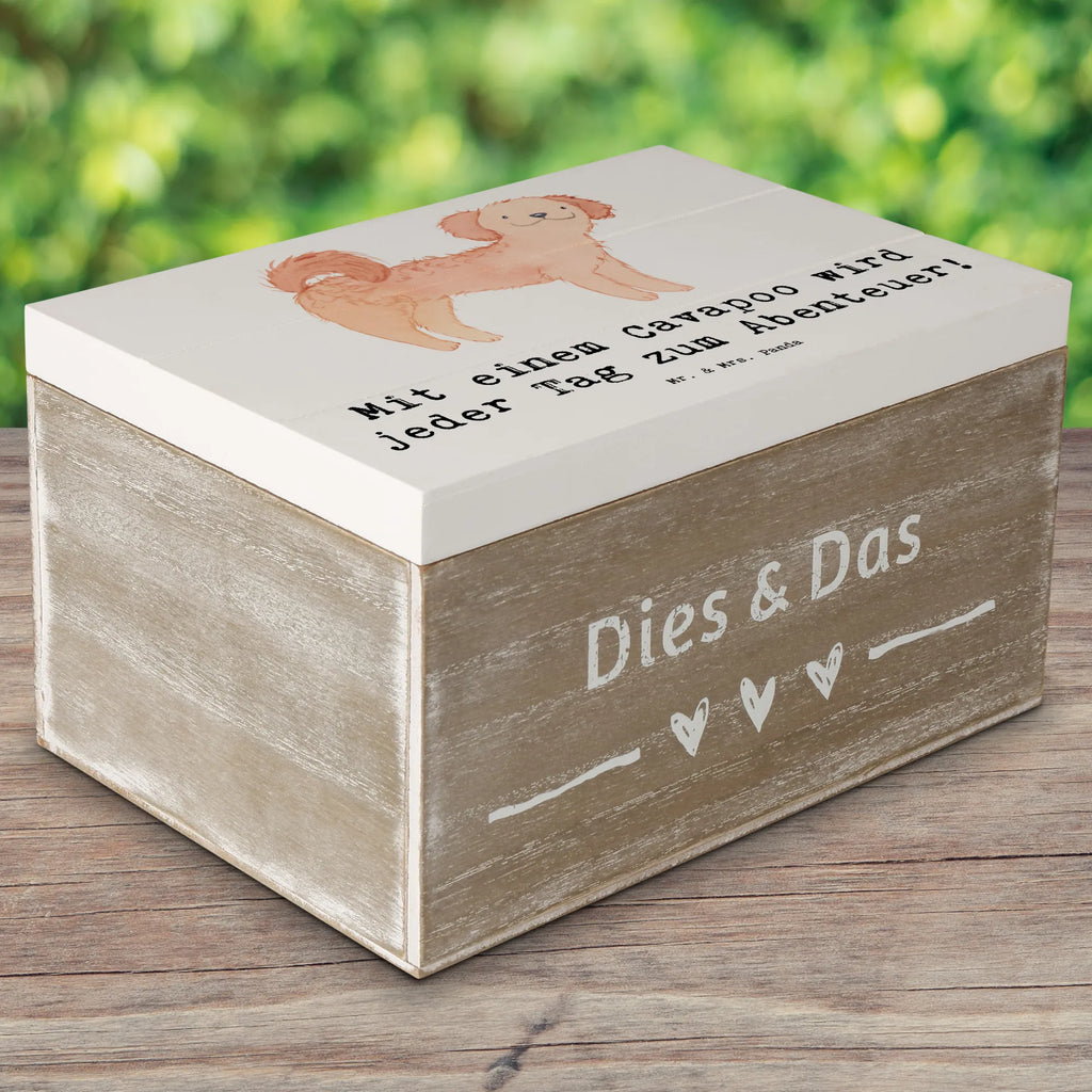 Holzkiste Cavapoo Abenteuer Geschenkdose, Schatzkiste, Truhe, Erinnerungskiste, Schatulle, Dekokiste, Aufbewahrungsbox, Kiste, Geschenkbox, Erinnerungsbox, Holzkiste, XXL, Hund, Hunderasse, Rassehund, Hundebesitzer, Geschenk, Tierfreund, Schenken, Welpe