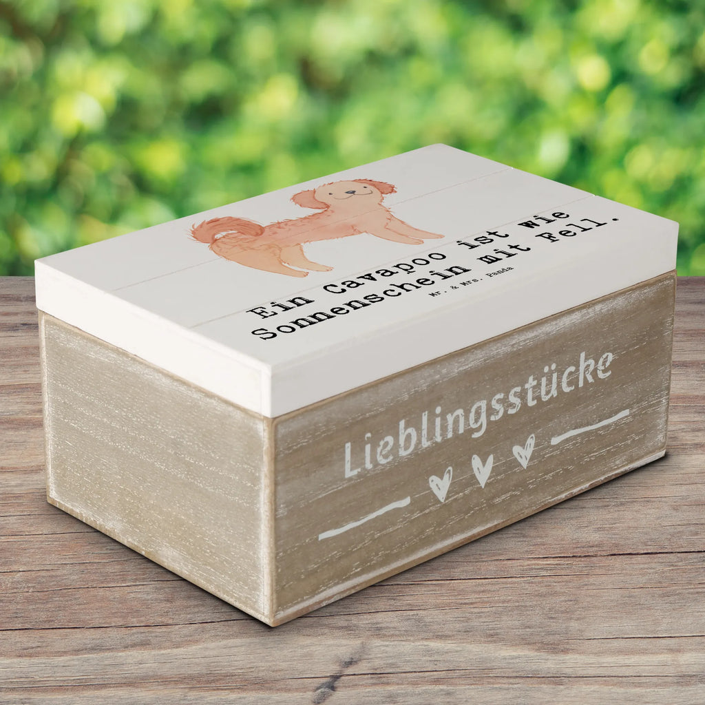 Wooden chest Ein Cavapoo ist wie Sonnenschein mit Fell. XXL, Schatulle, Geschenkdose, Kiste, Schatzkiste, Truhe, Holzkiste, Erinnerungsbox, Erinnerungskiste, Aufbewahrungsbox, Dekokiste, Geschenkbox, Hund, Hunderasse, Rassehund, Hundebesitzer, Geschenk, Tierfreund, Schenken, Welpe