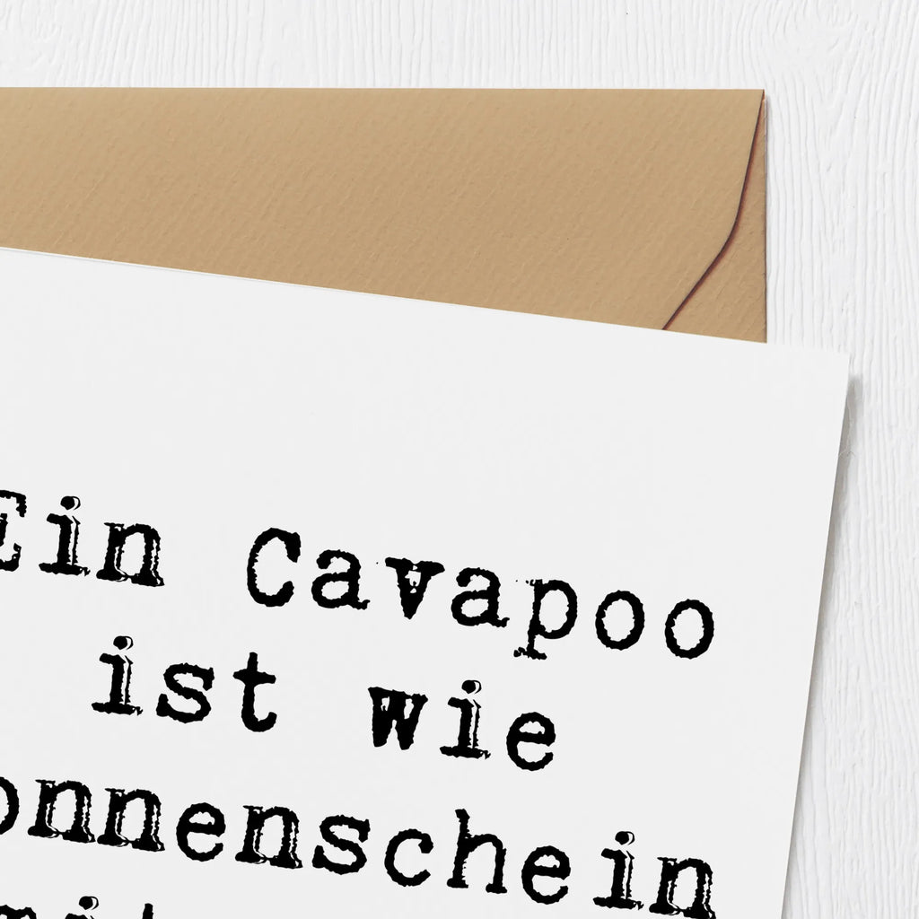Deluxe Card Saying Ein Cavapoo ist wie Sonnenschein mit Fell. Klappkarte, Hochwertige Klappkarte, Hochwertige Grußkarte, Grußkarte, Karte, Einladungskarte, Geburtstagskarte, Hochzeitskarte, Glückwunschkarte, Hund, Hunderasse, Rassehund, Hundebesitzer, Geschenk, Tierfreund, Schenken, Welpe