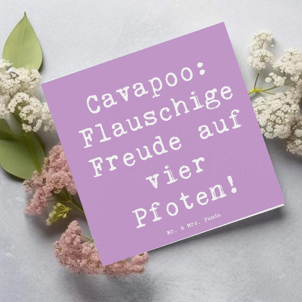 Deluxe Karte Spruch Cavapoo Flauschigkeit Hochwertige Grußkarte, Geburtstagskarte, Klappkarte, Einladungskarte, Grußkarte, Karte, Hochzeitskarte, Glückwunschkarte, Hochwertige Klappkarte, Hund, Hunderasse, Rassehund, Hundebesitzer, Geschenk, Tierfreund, Schenken, Welpe