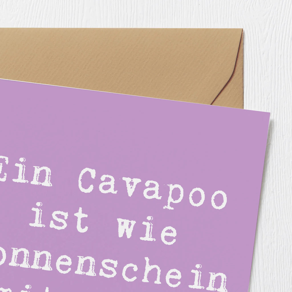 Deluxe Card Saying Ein Cavapoo ist wie Sonnenschein mit Fell. Klappkarte, Hochwertige Klappkarte, Hochwertige Grußkarte, Grußkarte, Karte, Einladungskarte, Geburtstagskarte, Hochzeitskarte, Glückwunschkarte, Hund, Hunderasse, Rassehund, Hundebesitzer, Geschenk, Tierfreund, Schenken, Welpe