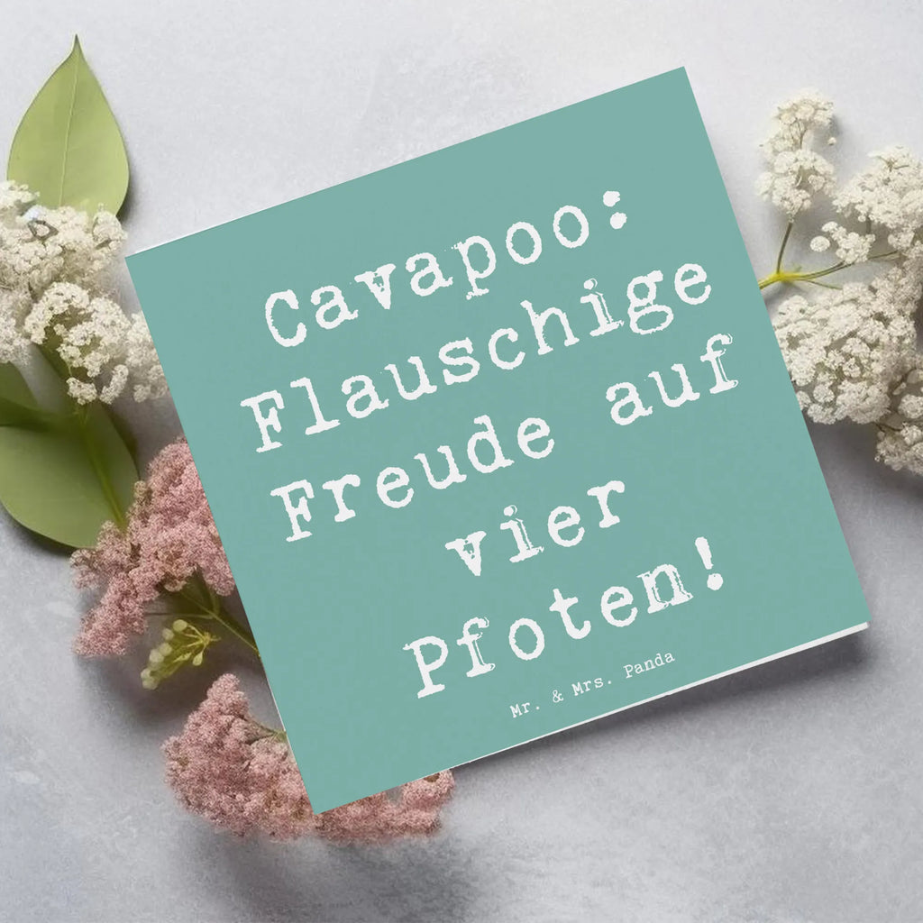 Deluxe Karte Spruch Cavapoo Flauschigkeit Hochwertige Grußkarte, Geburtstagskarte, Klappkarte, Einladungskarte, Grußkarte, Karte, Hochzeitskarte, Glückwunschkarte, Hochwertige Klappkarte, Hund, Hunderasse, Rassehund, Hundebesitzer, Geschenk, Tierfreund, Schenken, Welpe