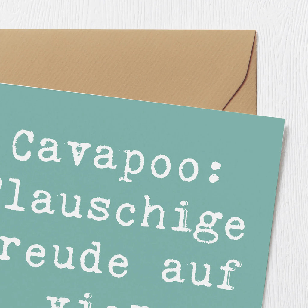 Deluxe Karte Spruch Cavapoo Flauschigkeit Hochwertige Grußkarte, Geburtstagskarte, Klappkarte, Einladungskarte, Grußkarte, Karte, Hochzeitskarte, Glückwunschkarte, Hochwertige Klappkarte, Hund, Hunderasse, Rassehund, Hundebesitzer, Geschenk, Tierfreund, Schenken, Welpe
