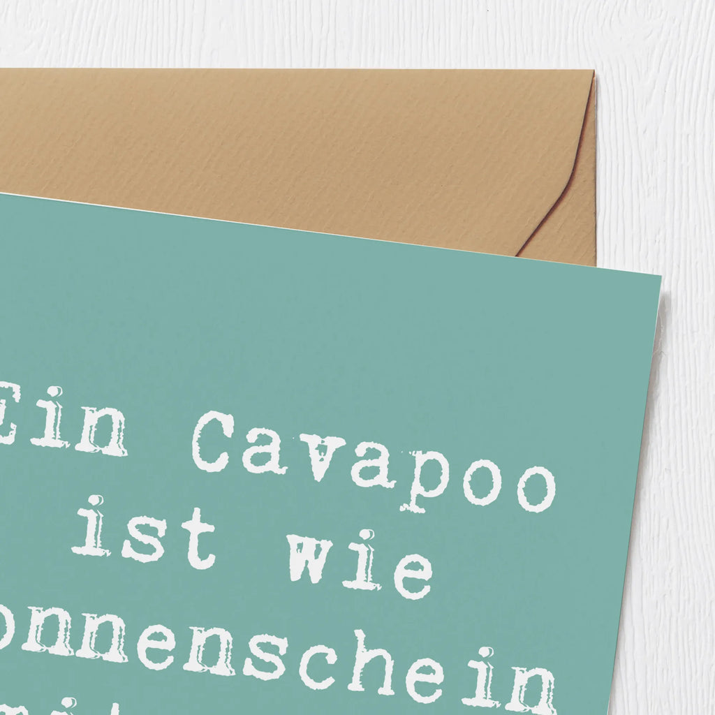 Deluxe Card Saying Ein Cavapoo ist wie Sonnenschein mit Fell. Klappkarte, Hochwertige Klappkarte, Hochwertige Grußkarte, Grußkarte, Karte, Einladungskarte, Geburtstagskarte, Hochzeitskarte, Glückwunschkarte, Hund, Hunderasse, Rassehund, Hundebesitzer, Geschenk, Tierfreund, Schenken, Welpe