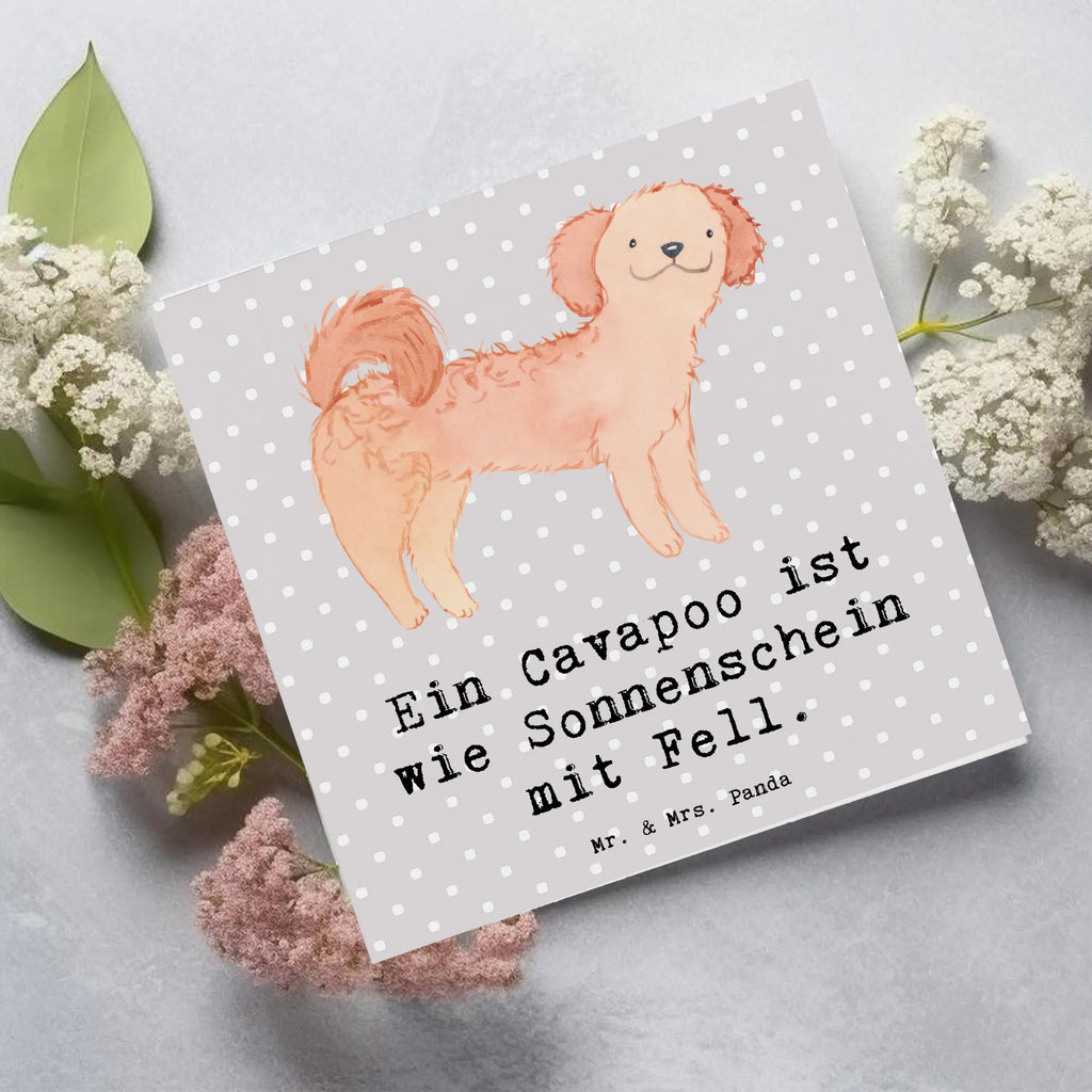 Deluxe Karte Cavapoo Sonnenschein Einladungskarte, Klappkarte, Glückwunschkarte, Karte, Hochwertige Grußkarte, Geburtstagskarte, Grußkarte, Hochwertige Klappkarte, Hochzeitskarte, Hund, Hunderasse, Rassehund, Hundebesitzer, Geschenk, Tierfreund, Schenken, Welpe