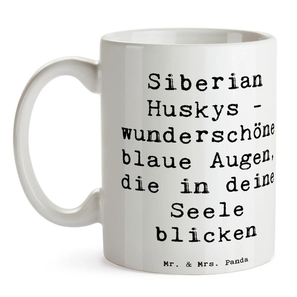 Tasse Spruch Siberian Husky Augenzauber Tasse, Tasse mit Motiven, Teetasse, Kaffeetasse, Porzellantasse, Bürotasse, Keramiktasse, Tasse mit Zitaten, Geschenktasse, Hund, Hunderasse, Rassehund, Hundebesitzer, Geschenk, Tierfreund, Schenken, Welpe