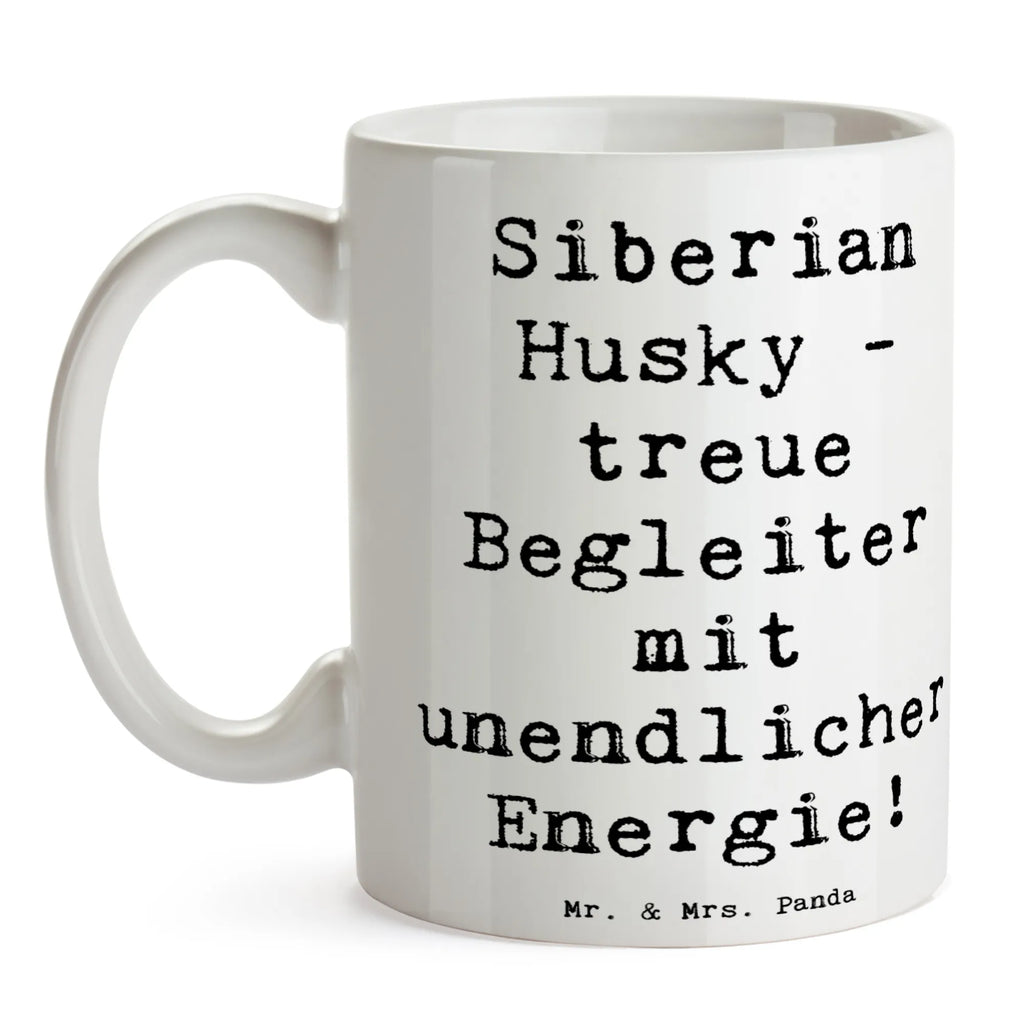 Tasse Spruch Siberian Husky Energie Tasse mit Motiven, Porzellantasse, Bürotasse, Kaffeetasse, Tasse, Geschenktasse, Teetasse, Tasse mit Zitaten, Keramiktasse, Hund, Hunderasse, Rassehund, Hundebesitzer, Geschenk, Tierfreund, Schenken, Welpe